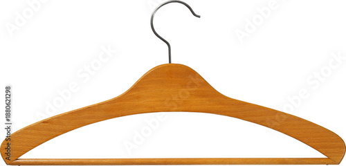 Photos Wooden coat hanger isolated on white background