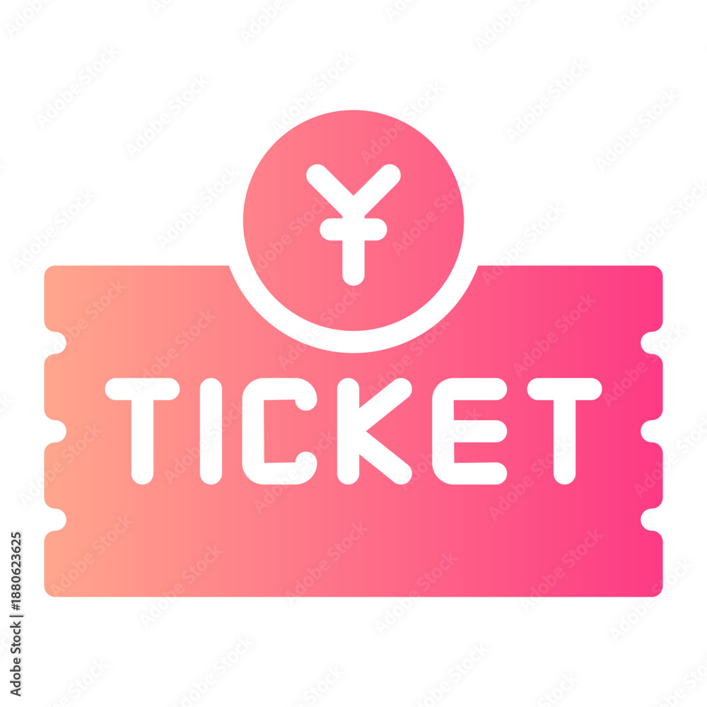 Fototapeta premium yuan gradient icon