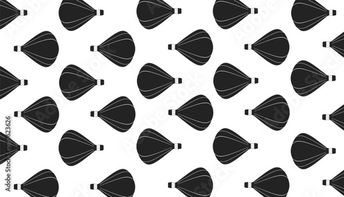 Hot Air Balloon Seamless Pattern Minimal Travel Background