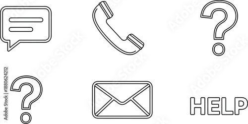 Support and help icons