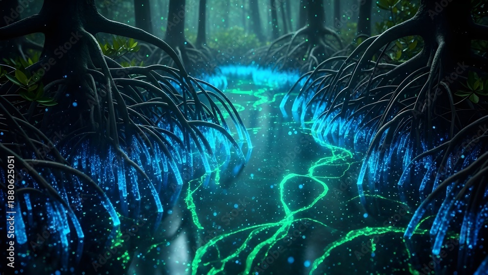 Fototapeta premium water dragon in the night