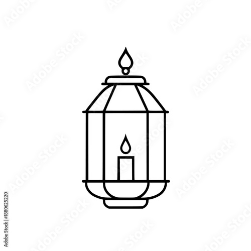 Wallpaper Mural Whispers Illumination: Solitary Votive's Glow | Clean, isolated vector art for creative projects. Torontodigital.ca