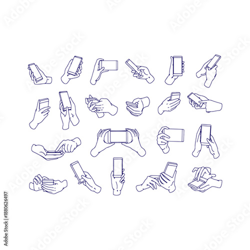 A collection of hands holding controllers in various positions and angles