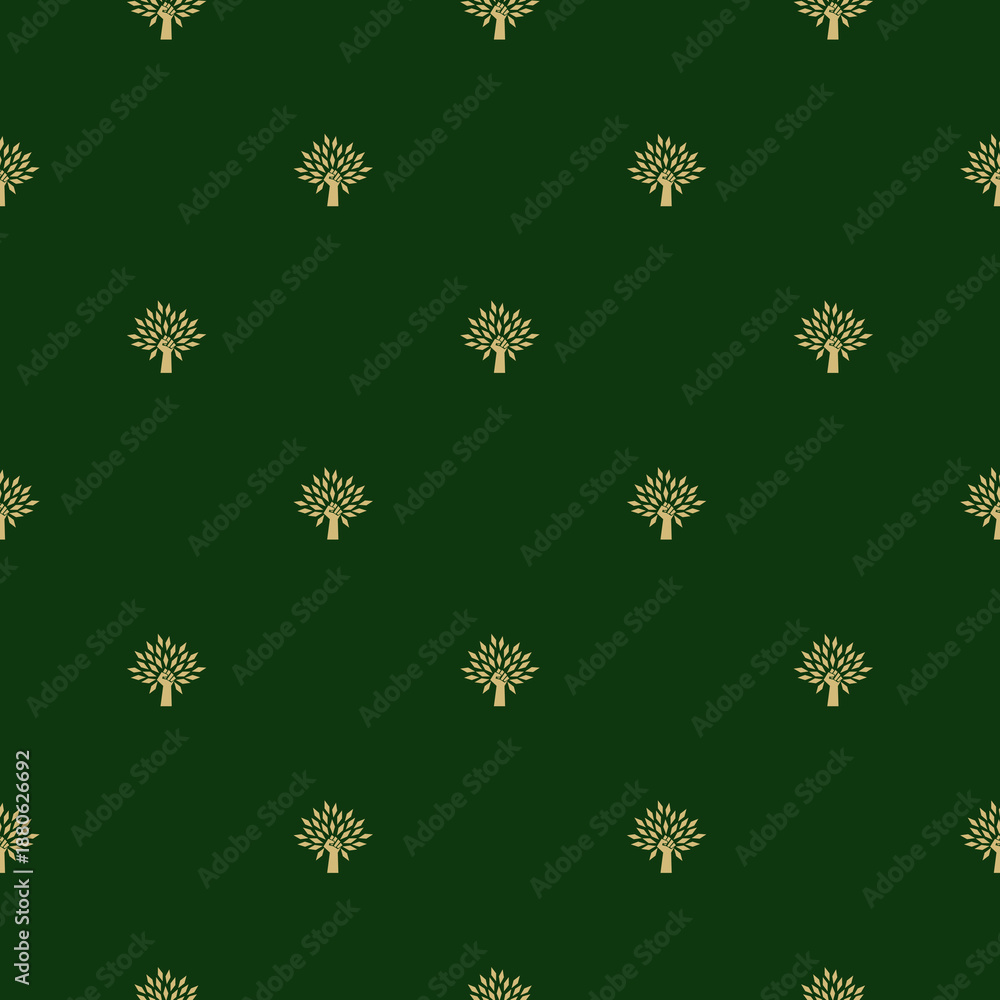 custom made wallpaper toronto digitalEco Protest Tree seamless pattern isolated on color background