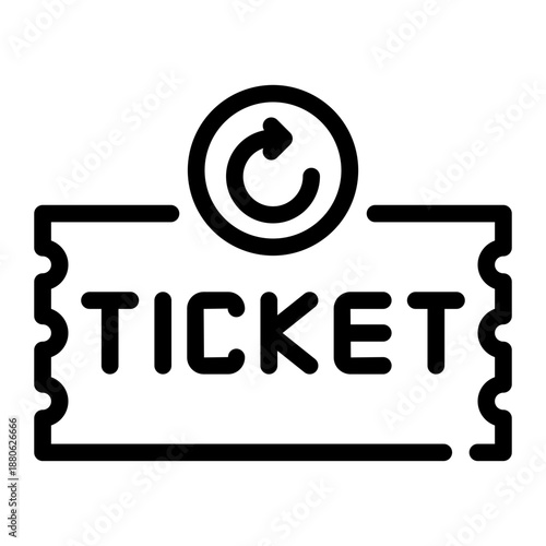 circular arrow line icon