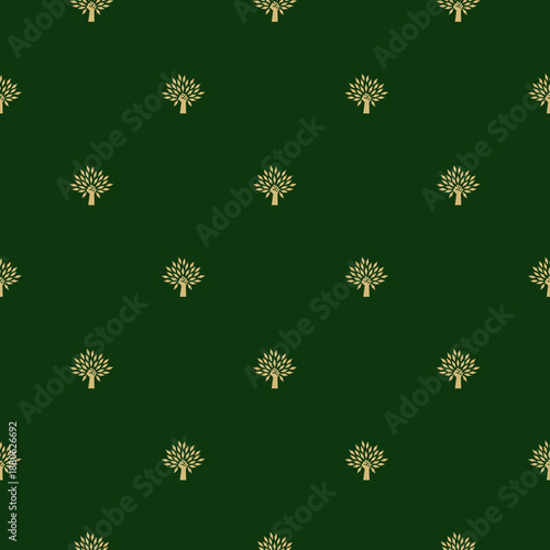 Eco Protest Tree seamless pattern isolated on color background