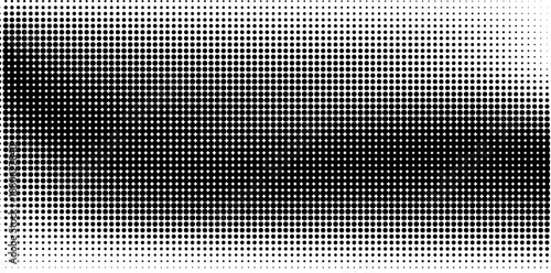 Set of halftone dots gradient pattern texture isolated on white background. Straight dotted spots using halftone circle dot raster texture. Vector blot half tone collection.