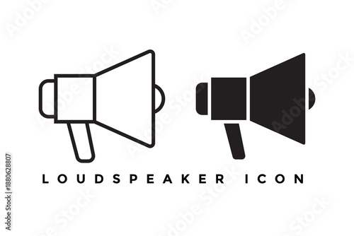 Loudspeaker flat and linear icon