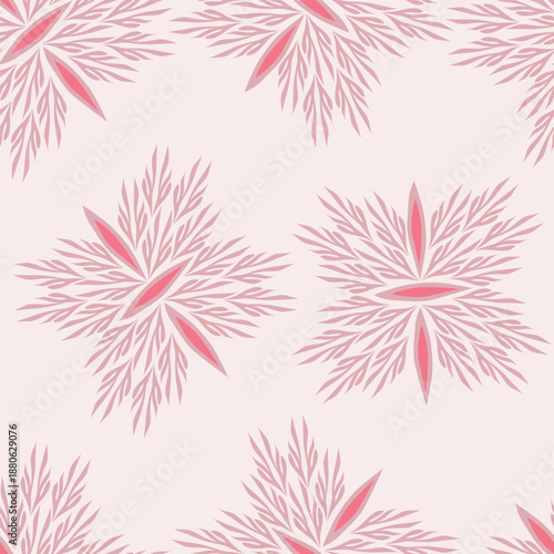 Seamless floral pattern, liberty ditsy print with cute large botany in retro folk style. Beautiful botanical design of hand drawn wild plants: flowers, leaves on black background. Vector illustration
