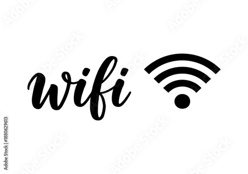 Simple and Elegant Wifi Symbol and Text for Modern Connectivity Needs