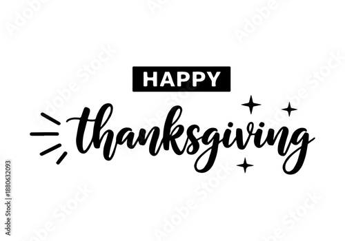Happy Thanksgiving Typography - A Festive Celebration of Gratitude and Togetherness