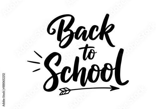 Back to School Typography Design with an Arrow Illustration and Sparkle Accents