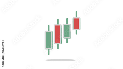 Candlestick Chart Showing Market Trends and Financial Data.