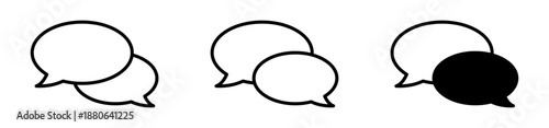 Conversation and Messaging Chat Bubble Icon Set