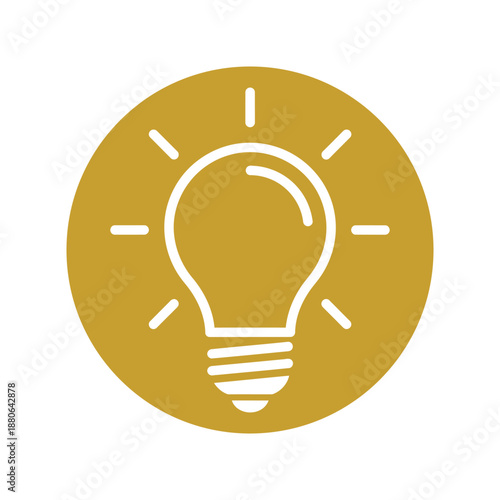 Electric light bulb icon vector illustration isolated on transparent background