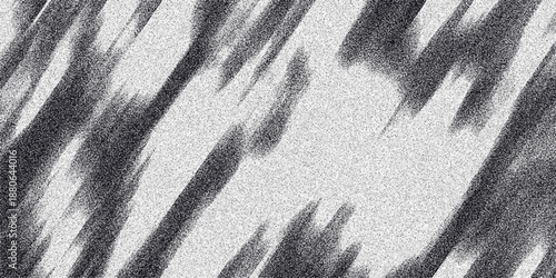Abstract monochrome textured background with diagonal brush strokes and grainy noise effect, dynamic and artistic visual element for design projects and digital art applications