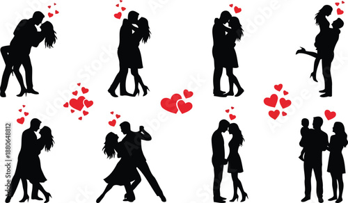 Silhouettes of Love: Capturing tender moments, silhouettes of couples express emotions of love, romance, and connection, a timeless visual for matters of the heart.