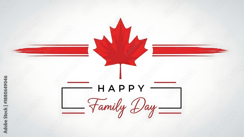 Obraz premium Happy family day canada