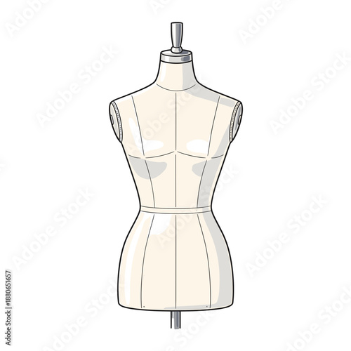Fashion design mannequin in minimal style with a clean background  