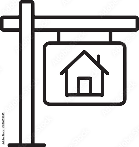 Real estate for sale sign icon