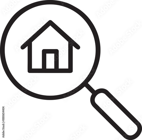 Real estate house search icon
