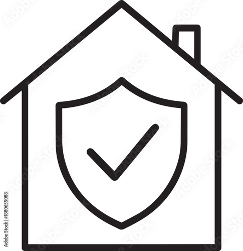 Home insurance shield protection icon