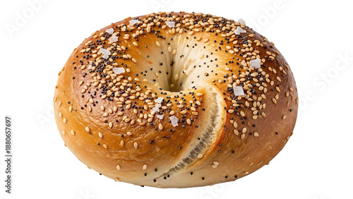 Plain Bagel Bread Isolated on Transparent Background