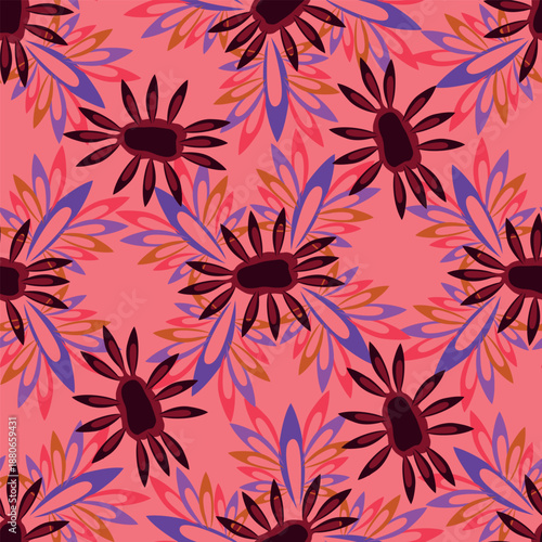 Wallpaper Mural seamless floral pattern Torontodigital.ca