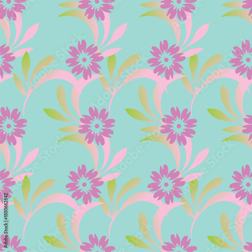 Wallpaper Mural seamless floral pattern Torontodigital.ca