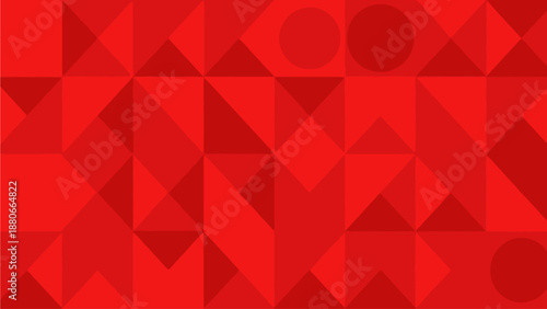 Vibrant Red Geometric Pattern Background