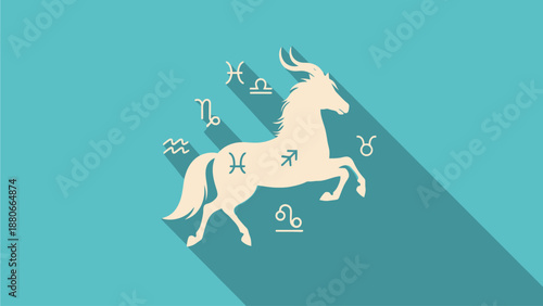 Zodiac Sign Illustration with Astrological Symbols