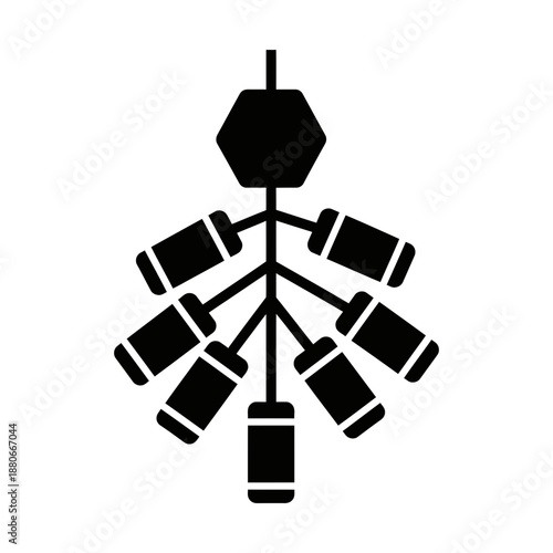 traditional chinese firecracker glyph icon