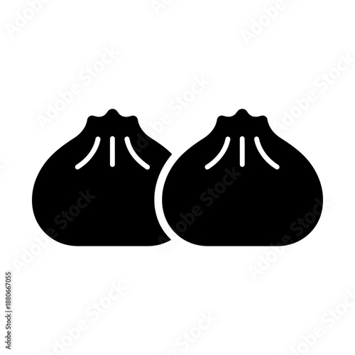 chinese dumpling glyph icon