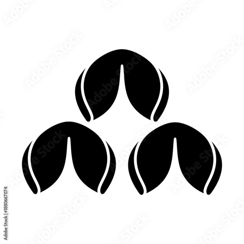 chinese fortune cookie glyph icon