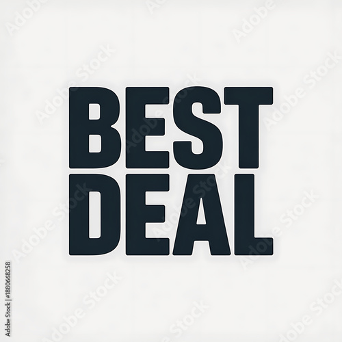 Prominent Best Deal text in bold black font on white background