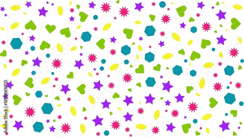 confetti on white background