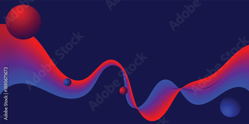 abstract color background with wavy pattern and curve line give a feeling of surreal and futuristic for website banner, element wavy red blue.