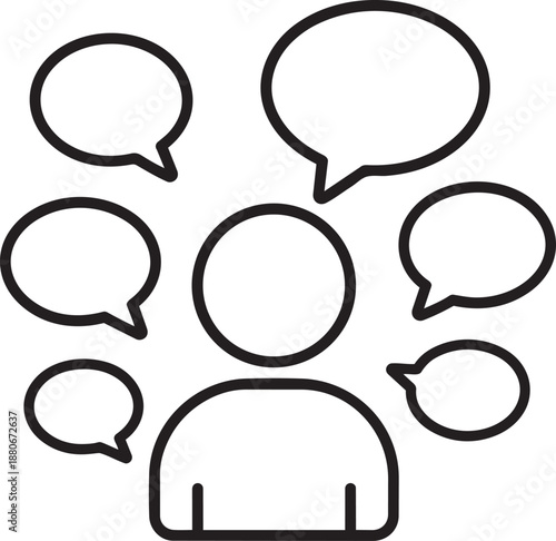 Group conversation discussion people icon