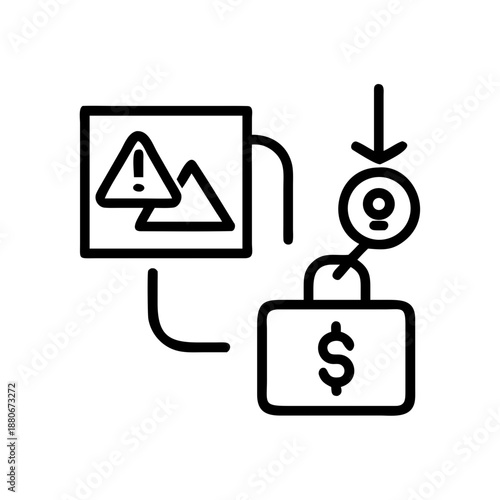 Financial risk warning linked to image content