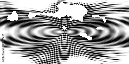 Grunge halftone dots pattern texture background.Black and white pixels. Modern dotted vector illustration. Abstract wavy lines. Radial points backdrop. Grungy spotted pattern