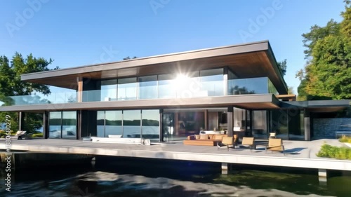 Wallpaper Mural Modern Waterfront Home: Luxury Architecture on the Lake Torontodigital.ca