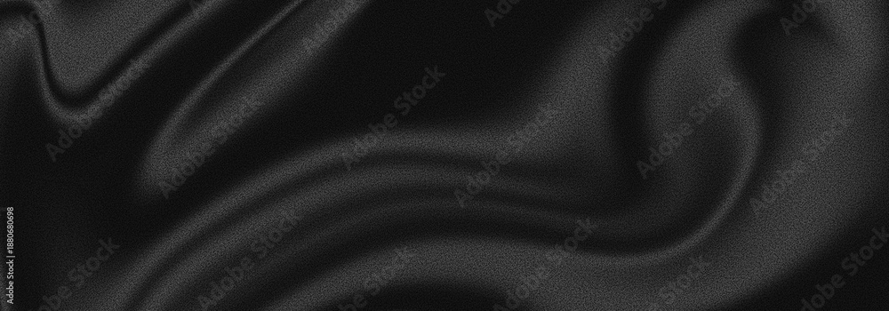 Fototapeta premium Grainy black white monochrome background dark gradient with liquid wavy curvy abstract noise texture effect header poster design