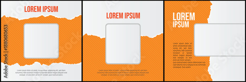 Trendy social media post banner template. Set of Editable square banner template design. Modern engaging banner with abstract circle elements. Square carousel post template for all social platforms.