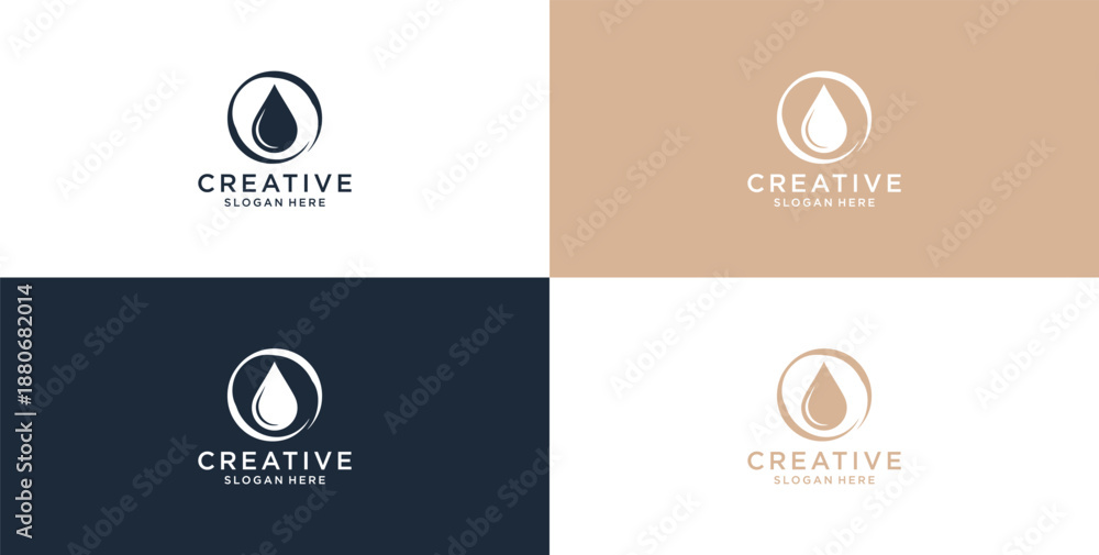 Naklejka premium Pure Water Solutions vector logo