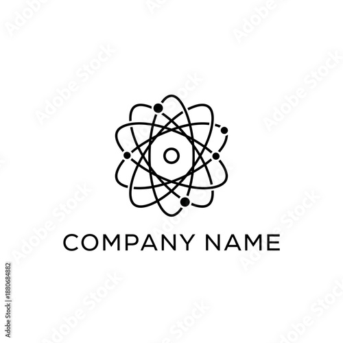 Atom Symbol Logo Design.