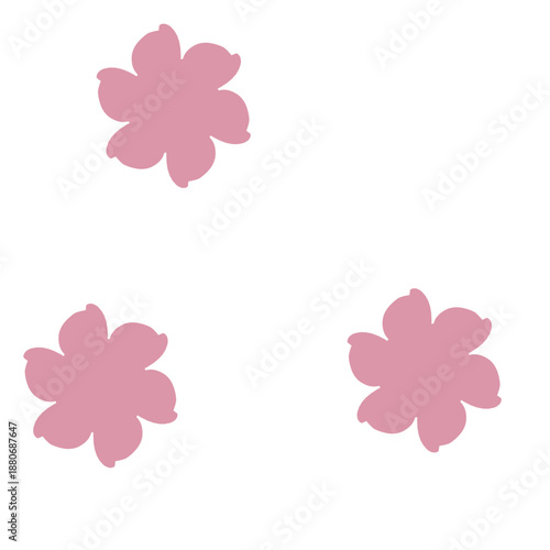 Scattered Pink Blossom Petals