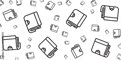 Hand-drawn white towels in a randomized pattern on a light background