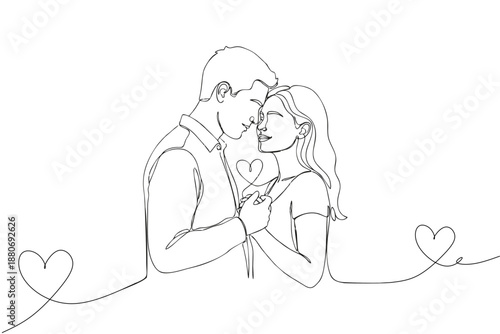 line art couple