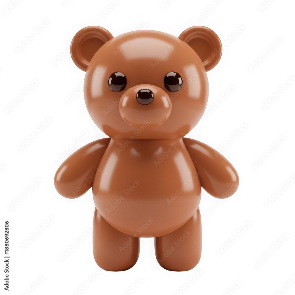 Fototapeta premium 3d rendered cute brown teddy bear