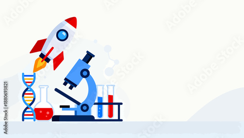 Rocket microscope DNA test tubes